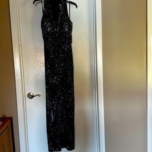Vince Camuto sequin evening gown matte sequin .